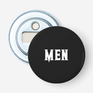 Mannen Tekst Aangepast Zwarte Kleur Achtergrond wi Button Flesopener