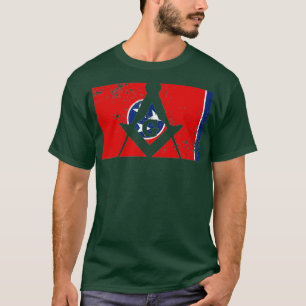 Mannen Tennessee Masonic Square Compass Freemason T-shirt