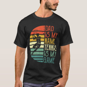 Mannen Tennis Dad Day Gift voor papa visser T-shirt