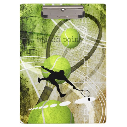 mannen tennis graphics klembord (Voorkant)