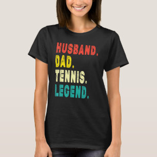 Mannen Tennis Player Husband Dad Tennis Legend Vin T-shirt