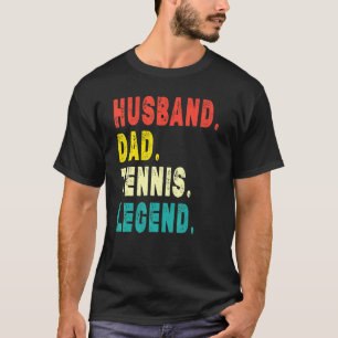 Mannen Tennis Player Husband Dad Tennis Legend Vin T-shirt