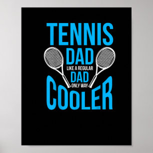 mannen tennisvader grappige feestdag poster