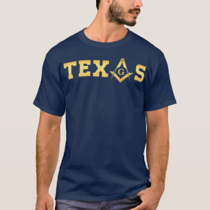 Mannen Texas Masonic Square en Compass T-shirt