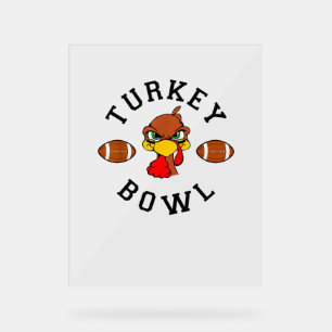 Mannen Thanksgiving Football Turkije Bowl Shirt vo Acryl Bord