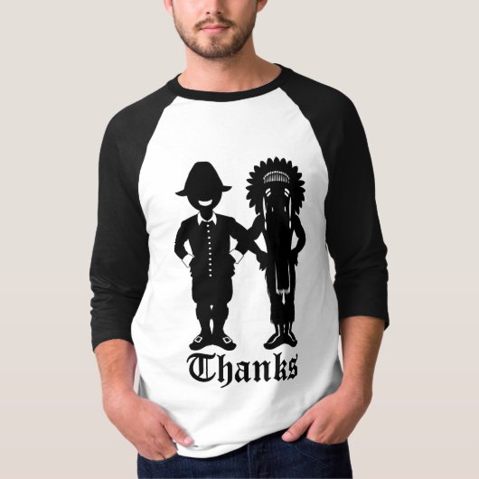 Mannen Thanksgiving Shirt Feestelijke Vakantie Jer (Voorkant)