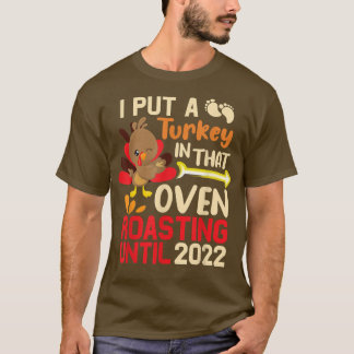 Mannen Thanksgiving: Turkije in die Oven Preg T-shirt