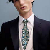 Mannen Thrushes Birds Monogram William Morris Stropdas