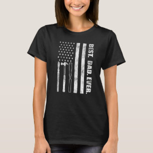 Mannen timmerman vader Verenigde Staten Vlag beste T-shirt