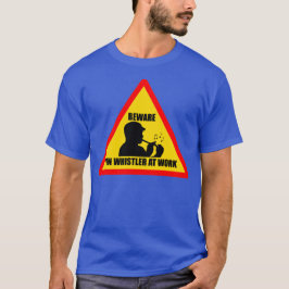 Mannen Tin Whistler op Work Road Sign T-shirt