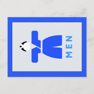 Mannen toilet, Japans bord Briefkaart