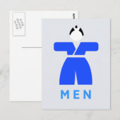 Mannen toilet, Japans bord Briefkaart (Voorkant / Achterkant)