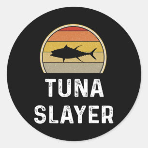 Mannen tonijnslager Vist geschenken Funny Fisherma Ronde Sticker