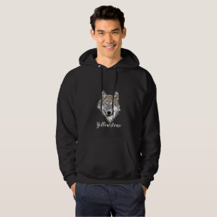Mannen Top Hooded Sweatshirt Yellowstone Wolf