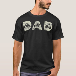 Mannen tractor Pap Farming Vader Boerderij Lover F T-shirt