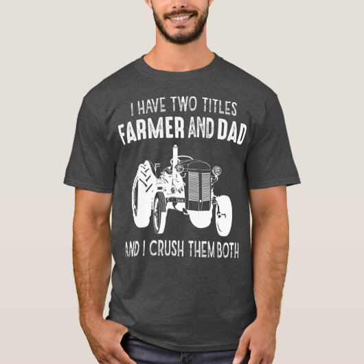 Mannen tractor Pap Farming Vader Boerderij Lover P T-shirt (Voorkant)