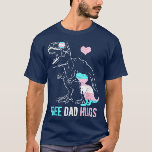 Mannen trans Vrij vader Hugs Dinosaur Re Dad Trans T-shirt