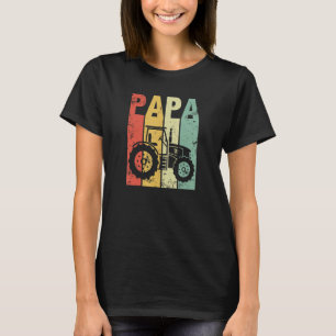 Mannen Trekker van tractor vader boer agri T-shirt