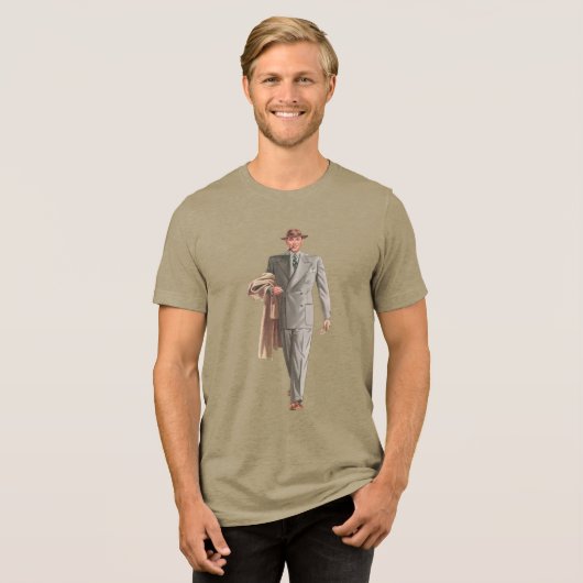 mannen&&&& Tri-Blend shirt (Voorkant volledig)
