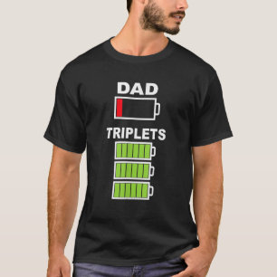 Mannen triplet Pap Lage batterij voor verbonden ou T-shirt