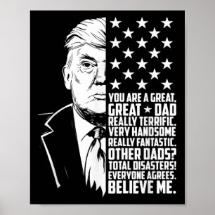 Mannen trompet: je bent een geweldige vaderdag poster
