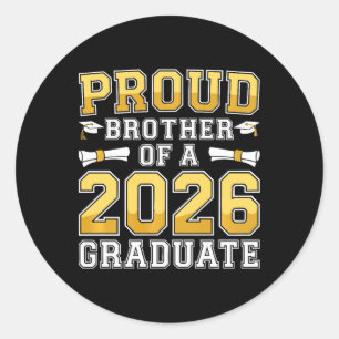 Mannen trots broer van een afgestudeerde in 2026 s ronde sticker