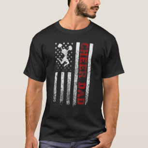 Mannen trots Cheer Pap Amerikaanse vlag Cool USA P T-shirt