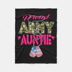Mannen Trots Leger Tante Camo Vlag Hond Tags Pride Fleece Deken