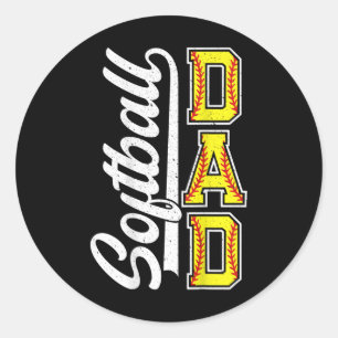 Mannen Trots Zachte Papa Vader Coach Van Dochter Z Ronde Sticker