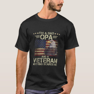 Mannen trotse adelaar Ik ben pa OPA Veteraan Ameri T-shirt