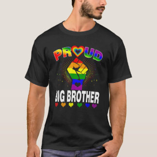 Mannen trotse Big Brother Rainbow LGBT Gay Pride M T-shirt