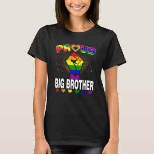 Mannen trotse Big Brother Rainbow LGBT Gay Pride M T-shirt
