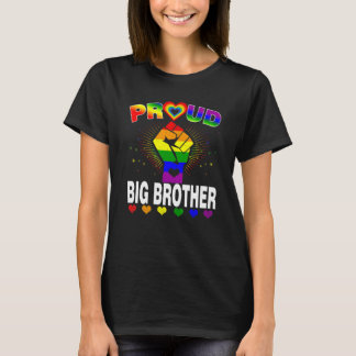 Mannen trotse Big Brother Rainbow LGBT Gay Pride M T-shirt