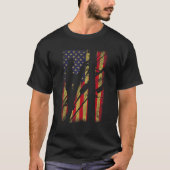 Mannen Trotse Lineman Amerikaanse Vlag Elektrische T-shirt (Voorkant)