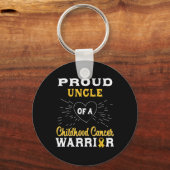 Mannen trotse oom van een kinderkankerstrijder AWA Sleutelhanger (Voorkant)