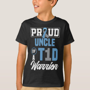 Mannen trotse oom van een T1D-strijder Diabetes Aw T-shirt
