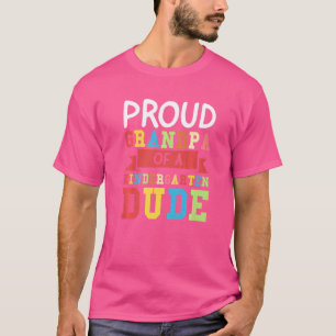 Mannen trotse opa van een kleuterschool dude kinde t-shirt