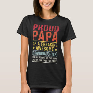Mannen trotse papa van kleindochter papa kleindoch t-shirt