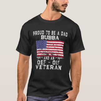 Mannen trotse vader Bubba OEF OIF veteraan retro A T-shirt