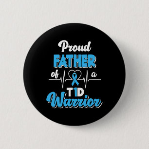 Mannen trotse vader van diabetes diabetes T1D-stri Ronde Button 5,7 Cm