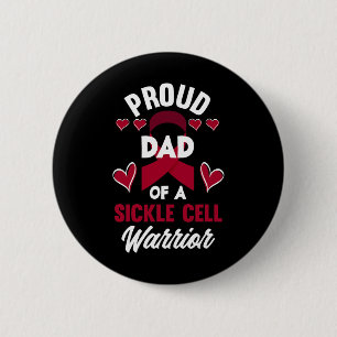 Mannen trotse vader van een sikkelcel krijger sikk ronde button 5,7 cm