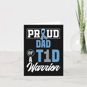 Mannen trotse vader van een T1D Warrior Diabetes A Kaart