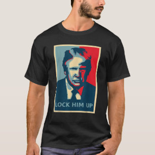 Mannen Trump sluit hem op Poster Shirt zwart