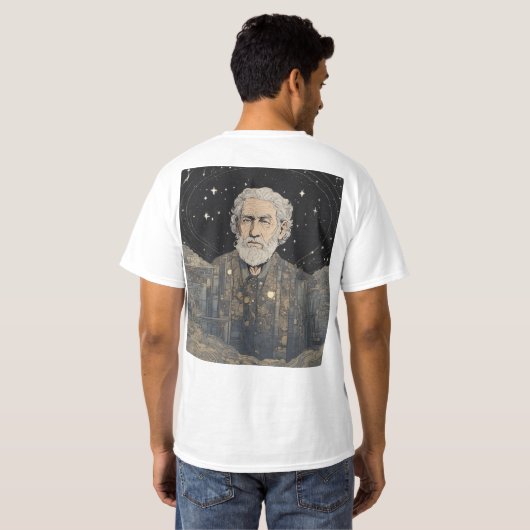 Mannen Tshirt schets ontwerp (Achterkant volledig)