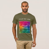 Mannen TShirt voegt de Logo van het Afbeelding toe (Voorkant volledig)