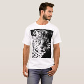 Mannen TShirts Sjabloon Pop Art Animal Leopard (Voorkant volledig)