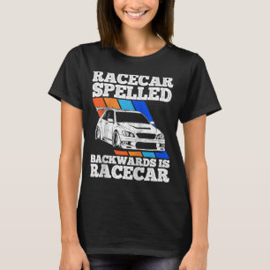 Mannen tunerauto die met behulp van mechanische ge t-shirt