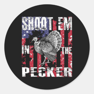 Mannen Turkije jacht schiet EM in de Pecker Hunter Ronde Sticker