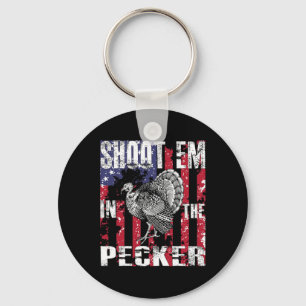 Mannen Turkije jacht schiet EM in de Pecker Hunter Sleutelhanger