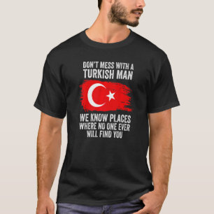 Mannen Turkse vlag Turkije T-shirt